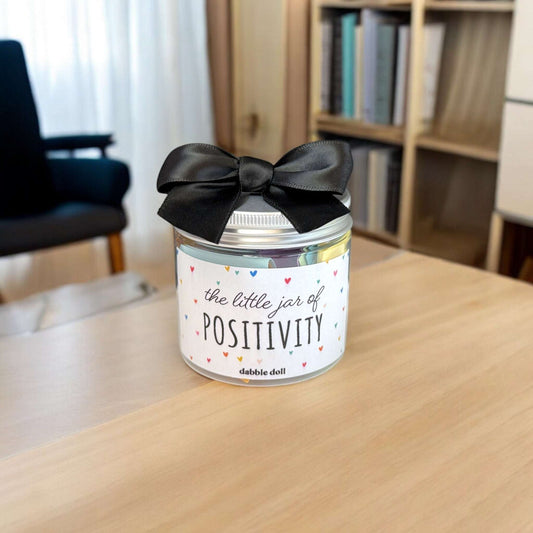 Positivity jar filled with uplifting messages inspiring quotes motivational cards, encouragement messages, pick me up feel good gift for women, best friend, daughter, care package, college girl gift