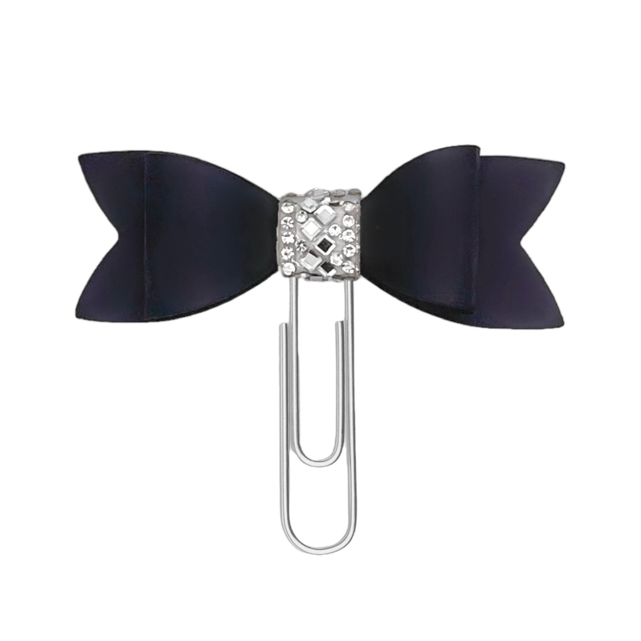 Elegant Dabble Doll Bow Bookmark with Rhinestone Accent for Stylish Reading