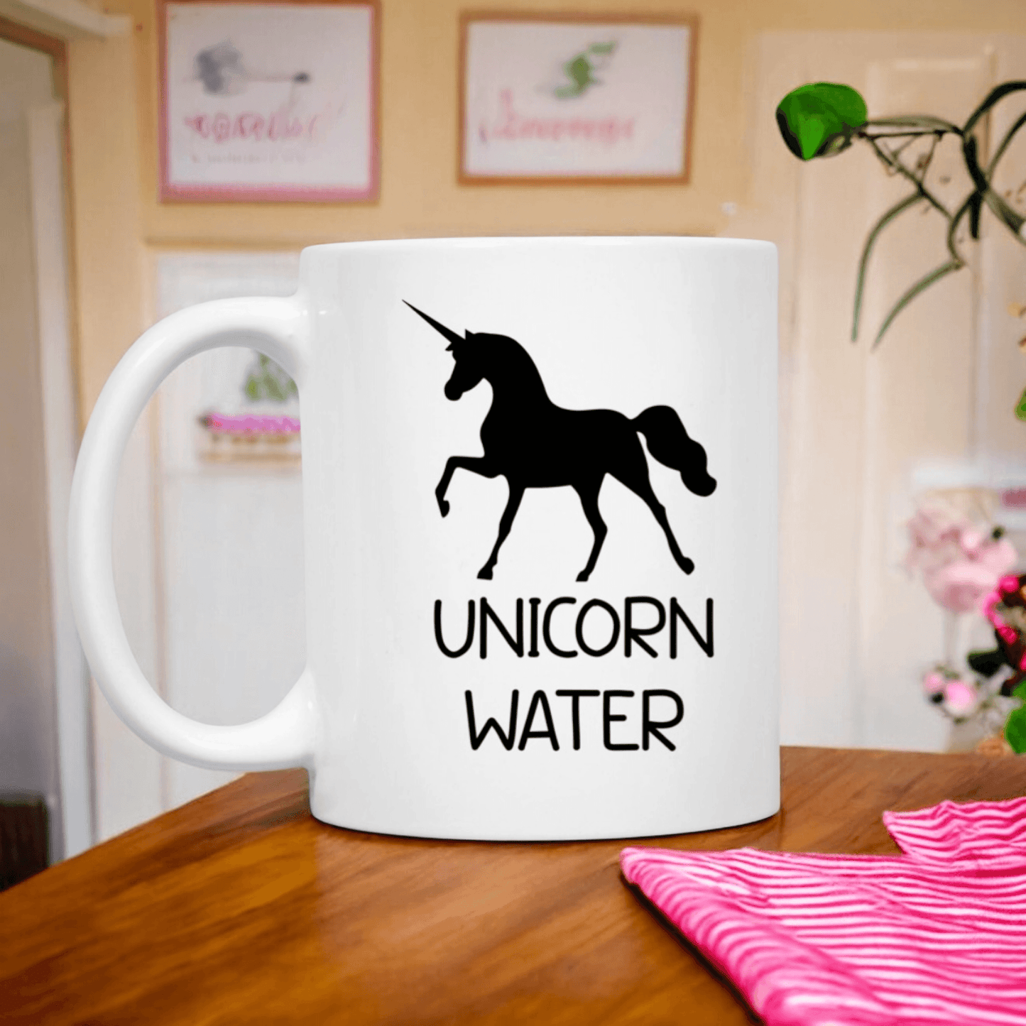 Dabble Doll Gift Box featuring a whimsical coffee mug with a unicorn design