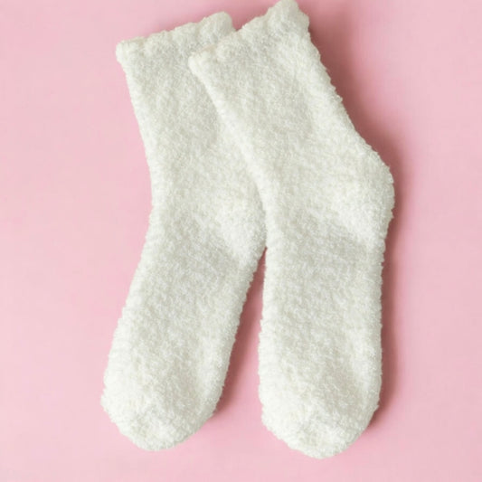 Dabble Doll cozy white socks gift in box perfect for relaxation and comfort