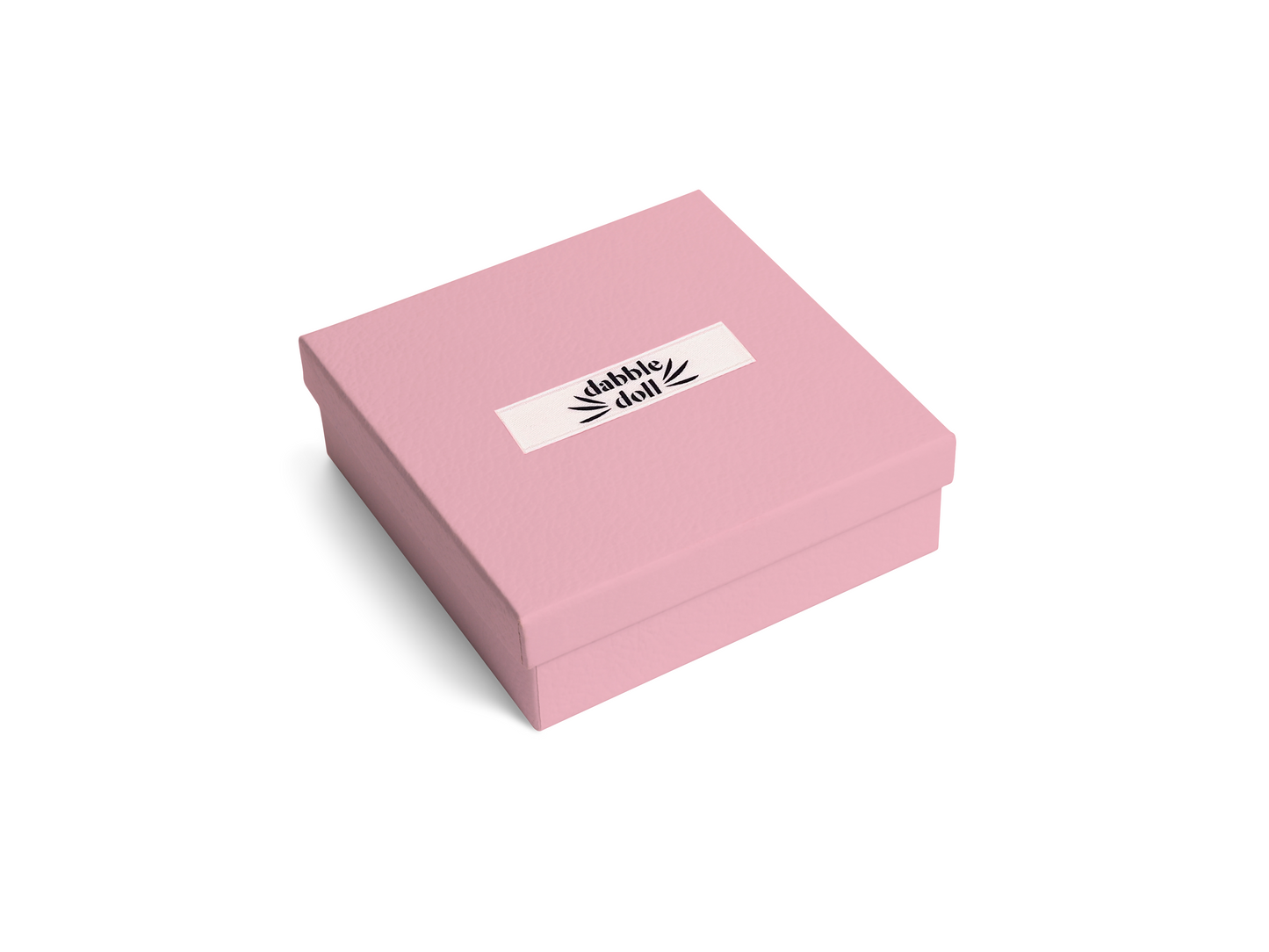 Pink Dabble Doll gift box packaging for black no bend hair clips