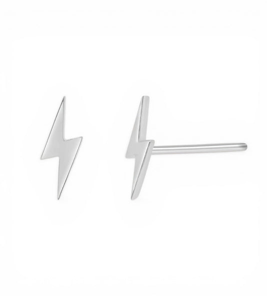 Dabble Doll hypoallergenic stud earrings in a lightning bolt design for sensitive ears