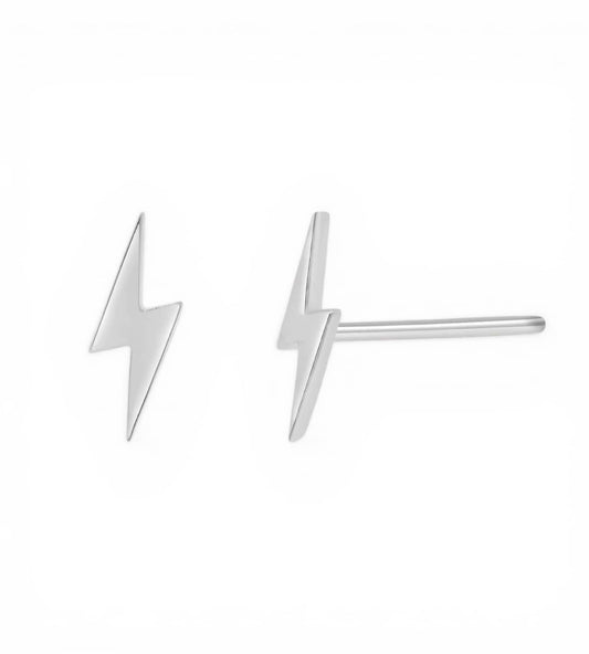Dabble Doll hypoallergenic stud earrings in a lightning bolt design for sensitive ears