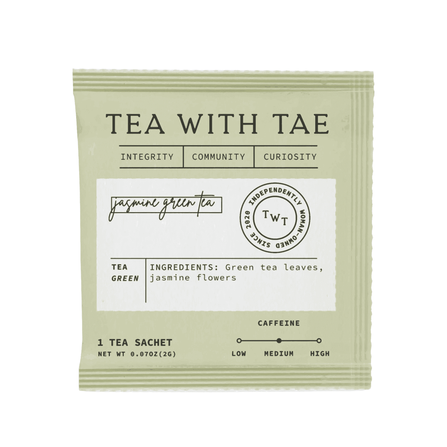 Dabble Doll Jasmine Green Tea Sachet in Green for women and girls seeking a refreshing beverage