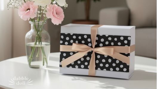 Birthday gift ideas for mother in law - thoughtful gift box inspiration from Dabble Doll