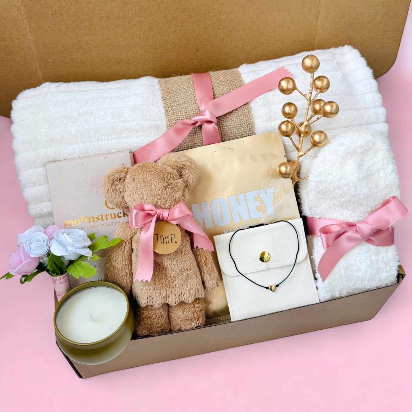 Hygge Gift Box with Blanket (rose)