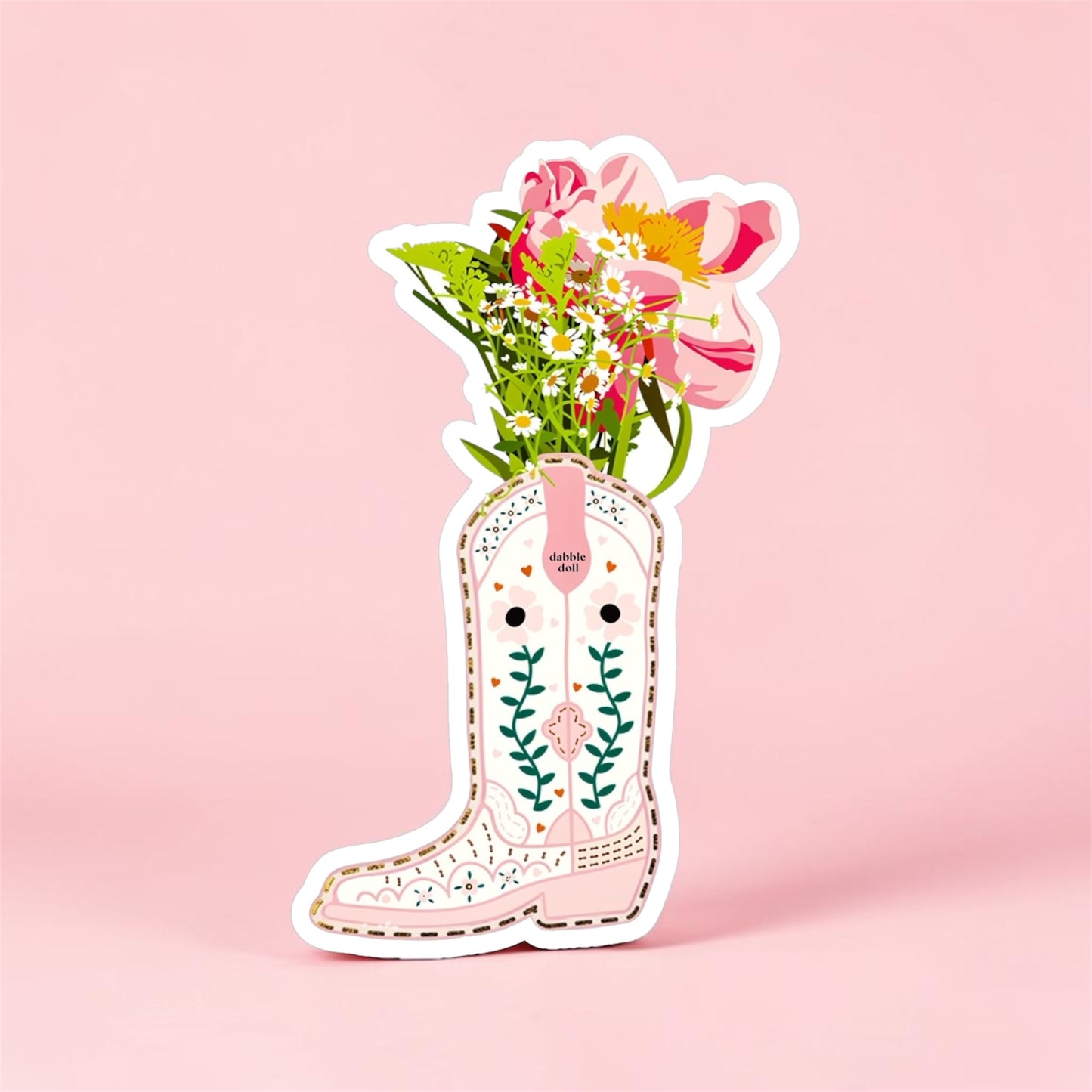 Cowboy boot die-cut bookmark