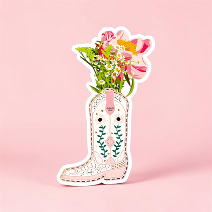 Cowboy boot die-cut bookmark