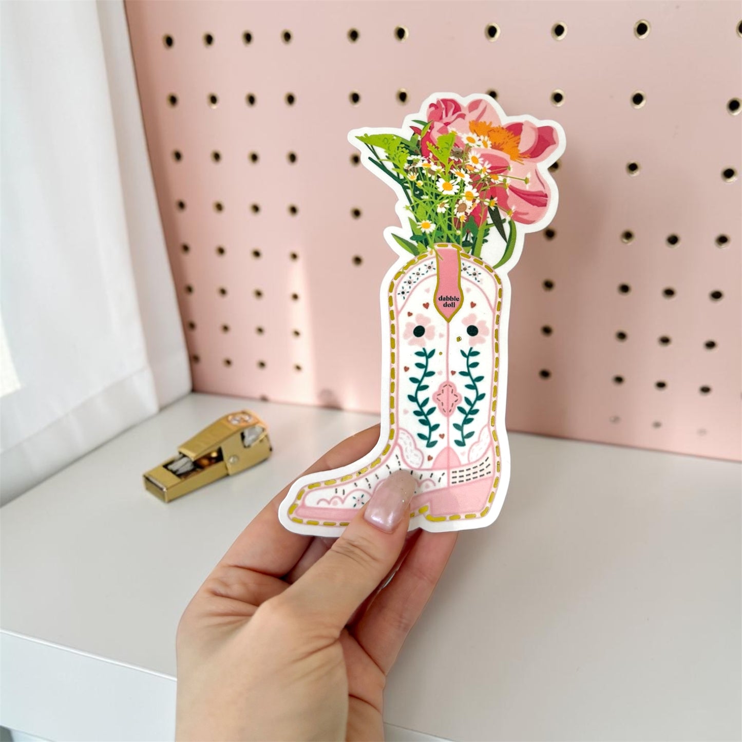 Cowboy boot die-cut bookmark