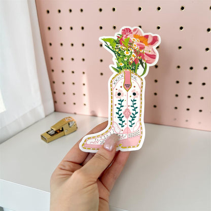 Cowboy boot die-cut bookmark