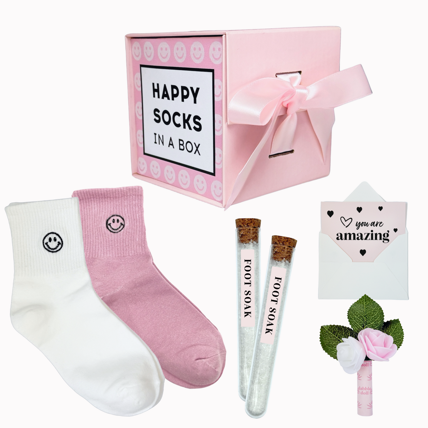 Happy socks gift set smiley face socks emoji cute socks gift for granddaughter neice