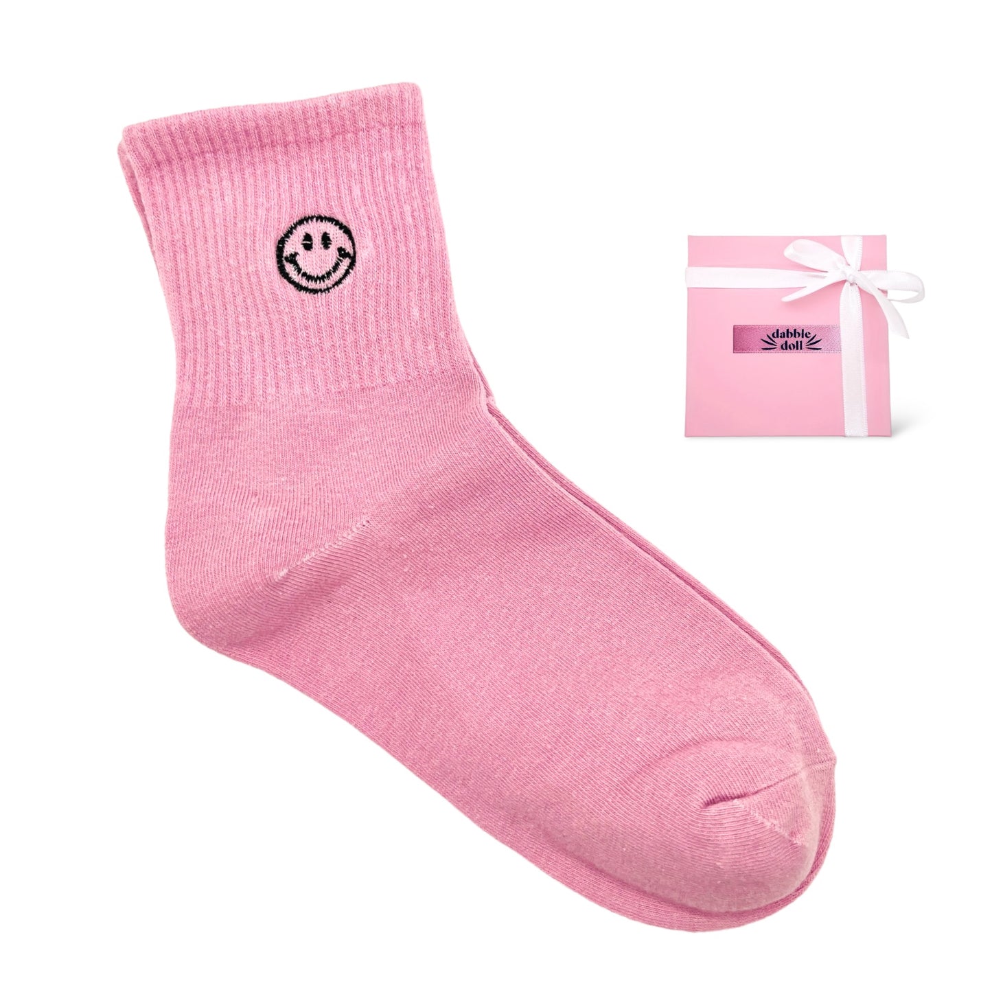 Smiley Face Socks (Pink)