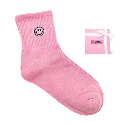 Smiley Face Socks (Pink)