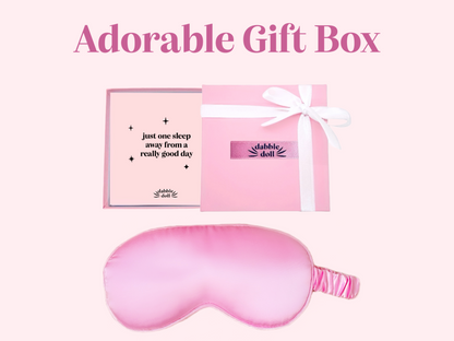 Pink Silky Sleep Mask with Gift Box