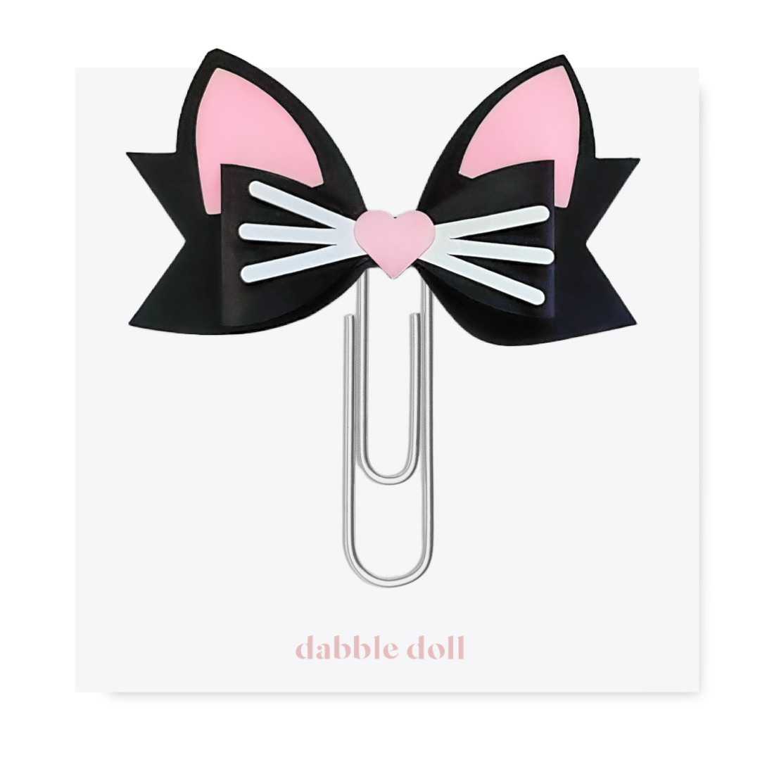 Whiskers Bow Planner Paperclip