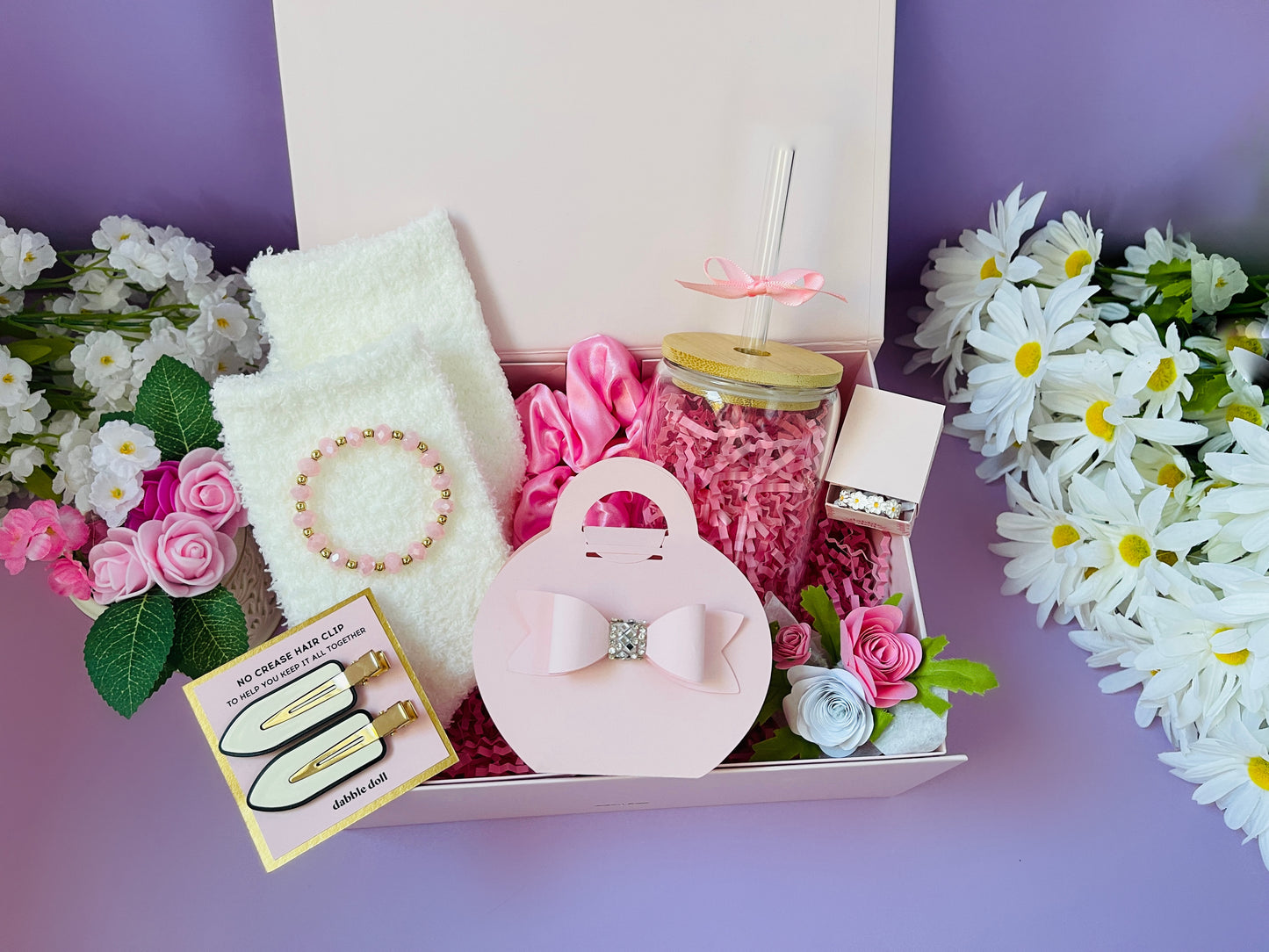 Blush Daisy Cup + Bow Gift Box