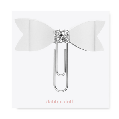 Bow Planner Paperclip | White