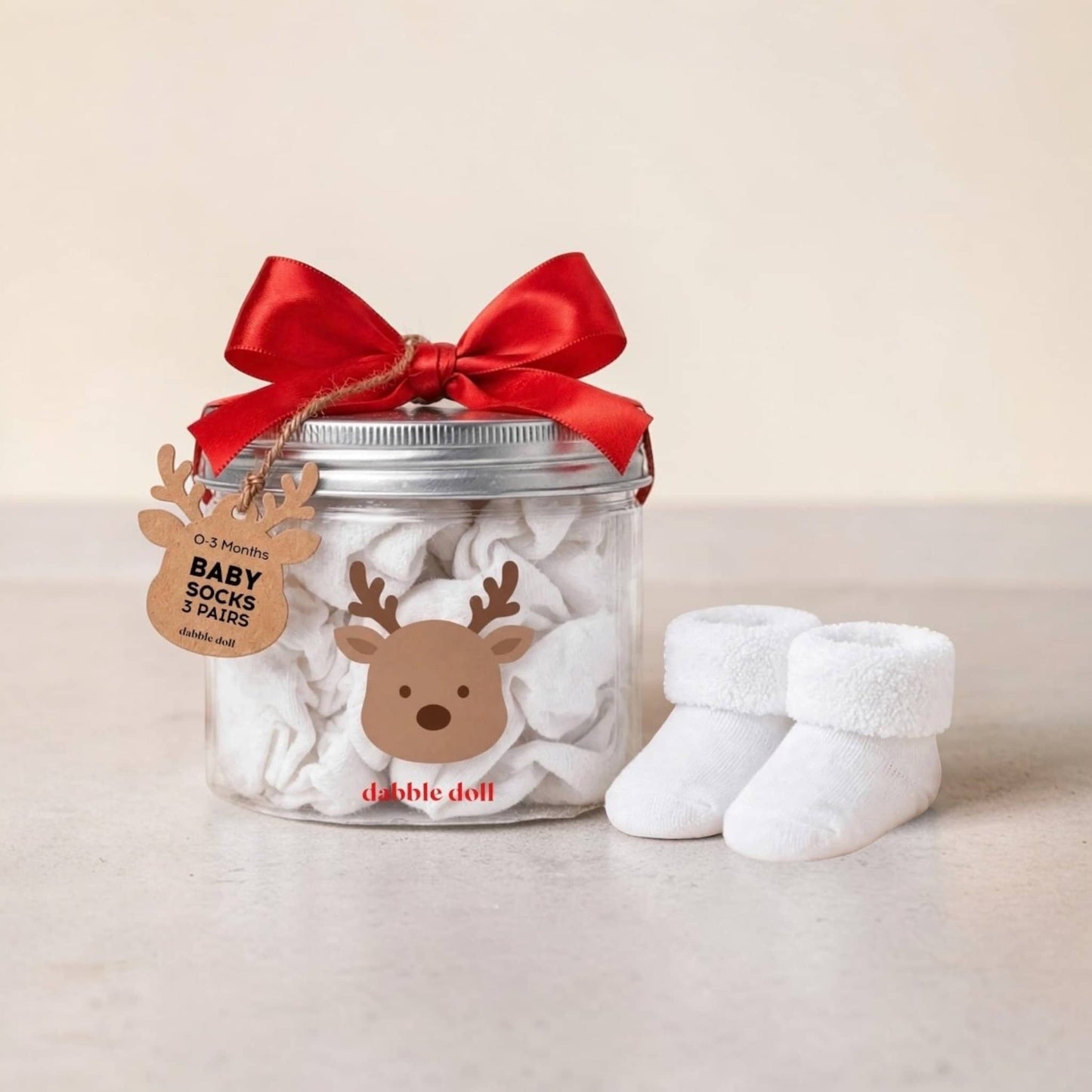 Reindeer Baby Socks