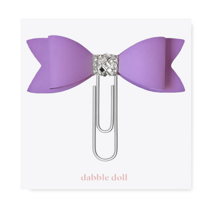 Purple Bow Paperclip