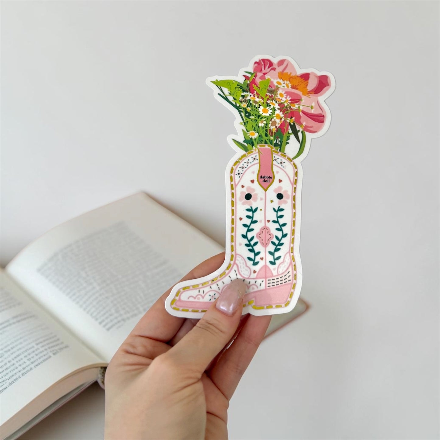 Cowboy boot die-cut bookmark