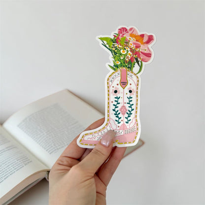 Cowboy boot die-cut bookmark