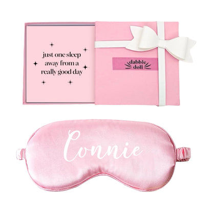 Custom Happy Birthday Gift Box | Pink Sleep Mask + Smiley Socks