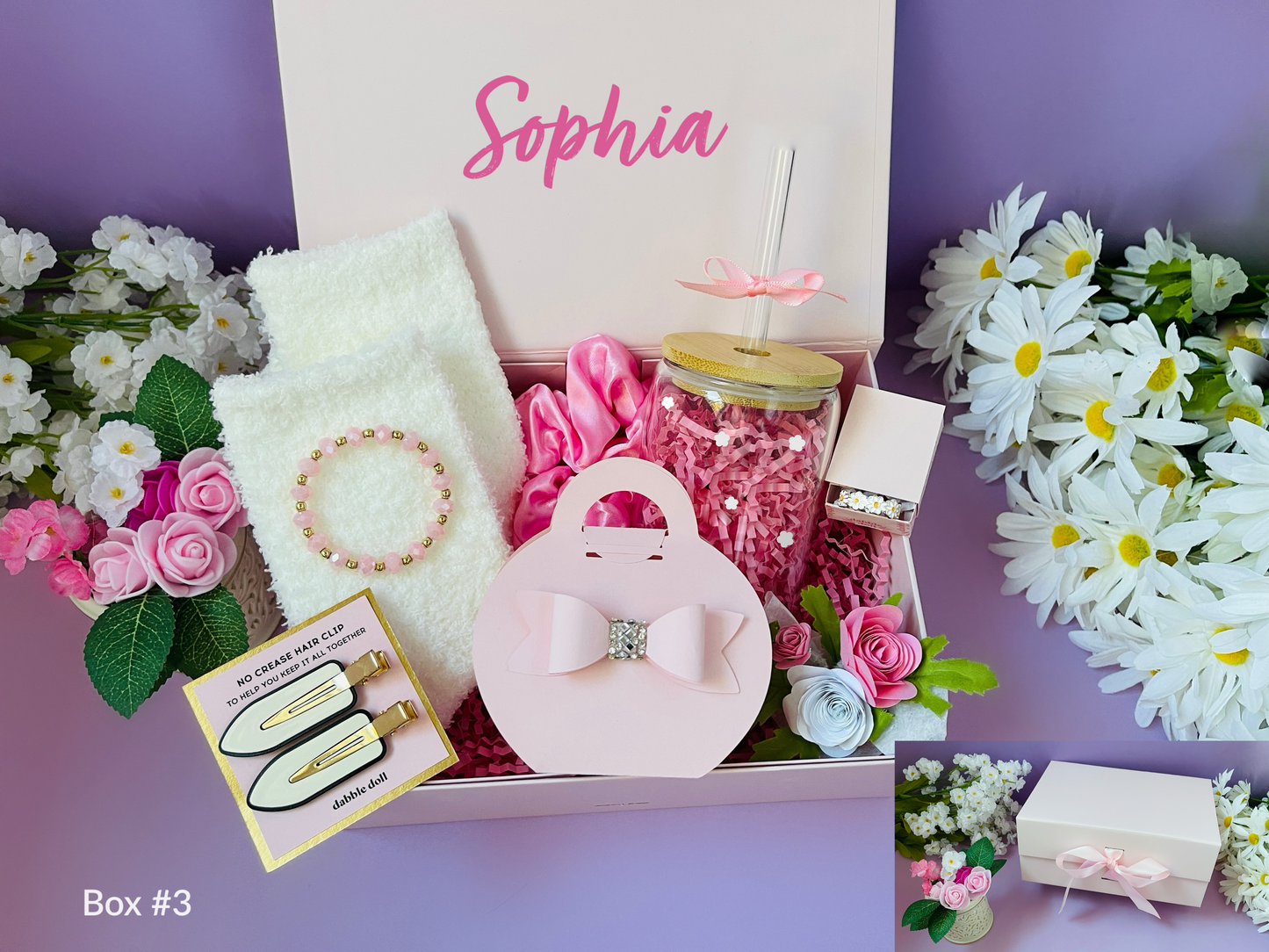 Blush Daisy Cup + Bow Gift Box