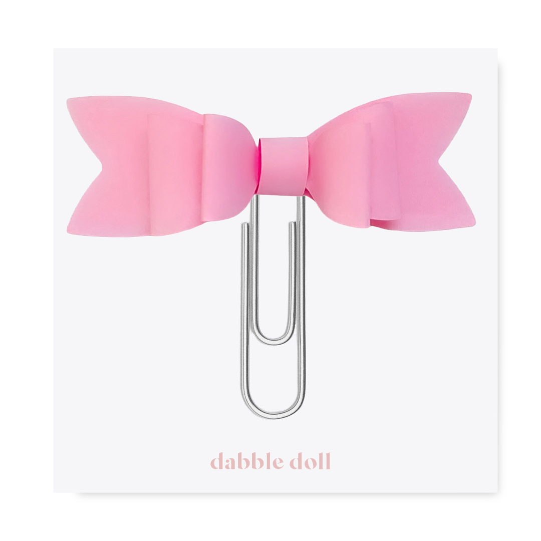 Bow Planner Paperclip | Pink