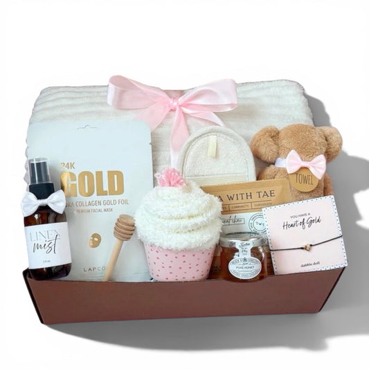 Cozy Pampering Gift Set with Skincare & Plush