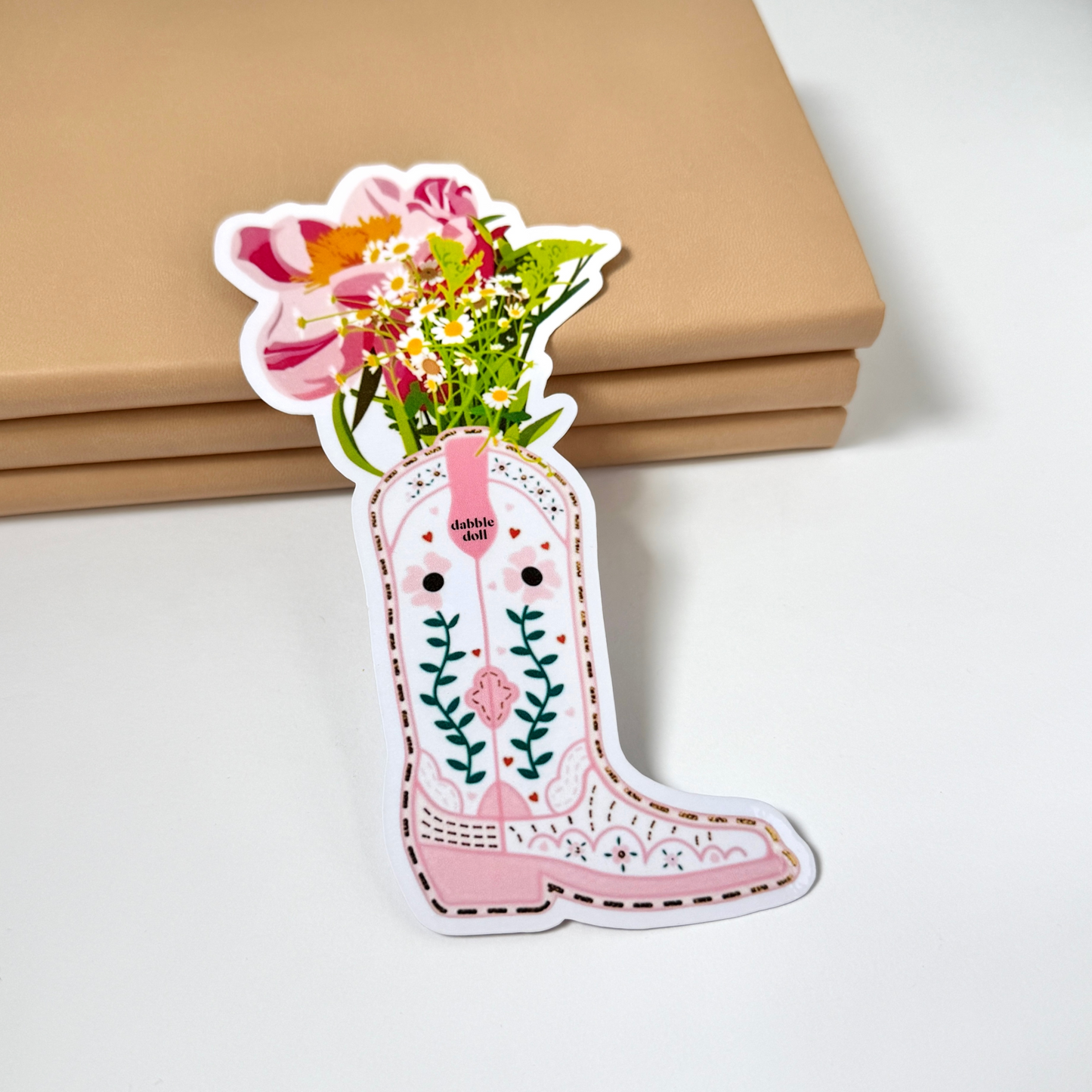 Cowboy boot die-cut bookmark