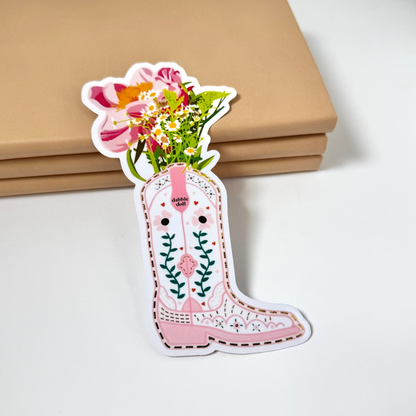 Cowboy boot die-cut bookmark