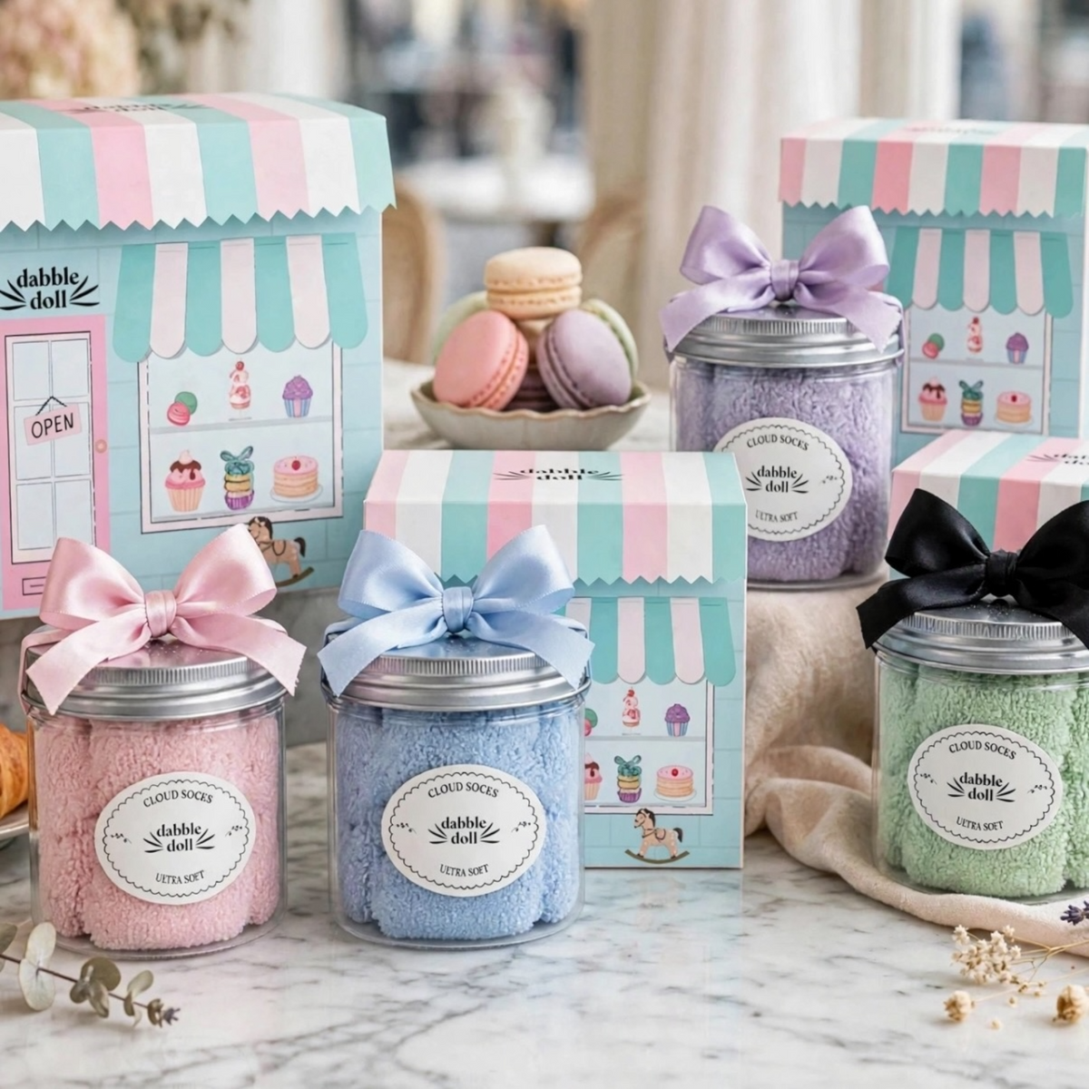 Cloud Socks Jar