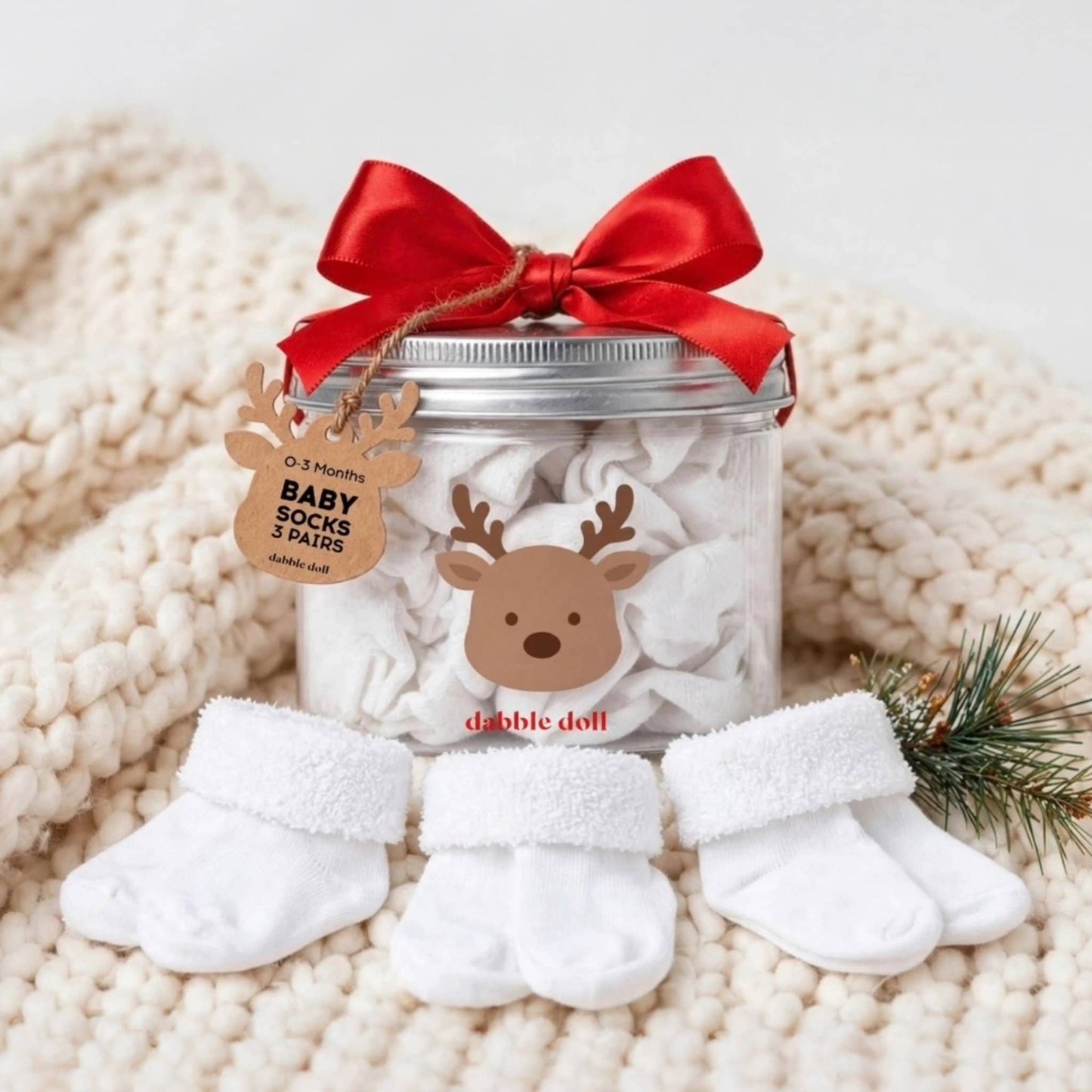 Reindeer Baby Socks