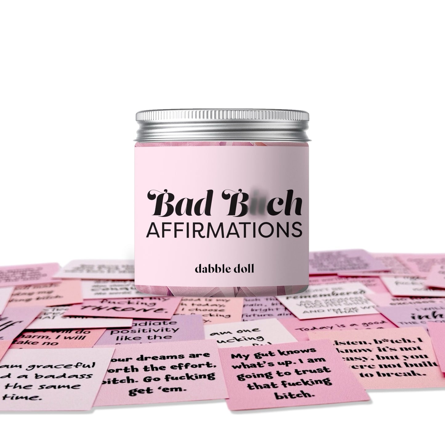 Badass B*tch Positive Uplifting Encouragement Affirmation Jar with Gift Box