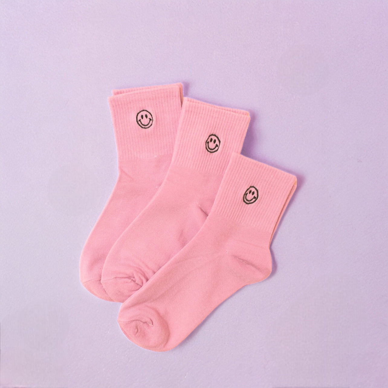 Smiley Face Socks (Pink)