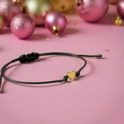 Heart bracelet, friendship bracelet, corded bracelet