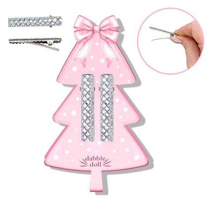 Christmas Rhinestone Hair Clips