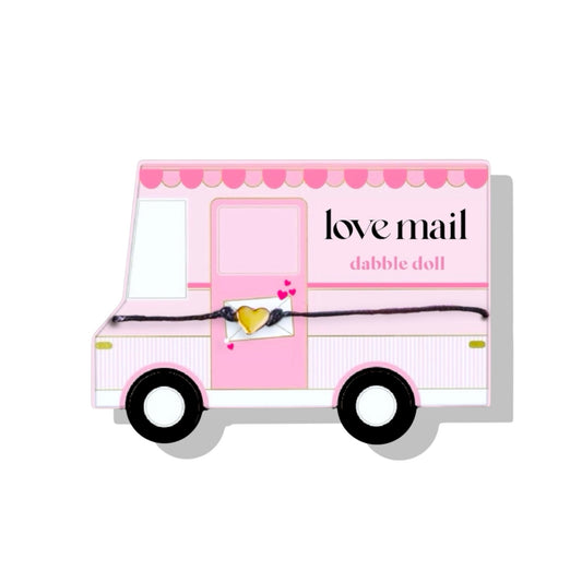 Heart bracelet, adjustable stacking bracelet gold heart for women, love mail card, wear heart on your sleeve