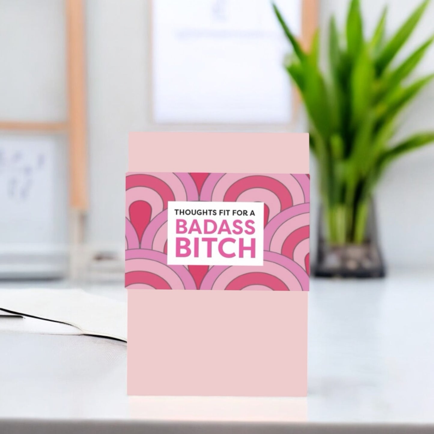 Badass bitch notebook, girl boss notebook, pink journal, desk pad, note pad, diary for note taking, cute and pink for women