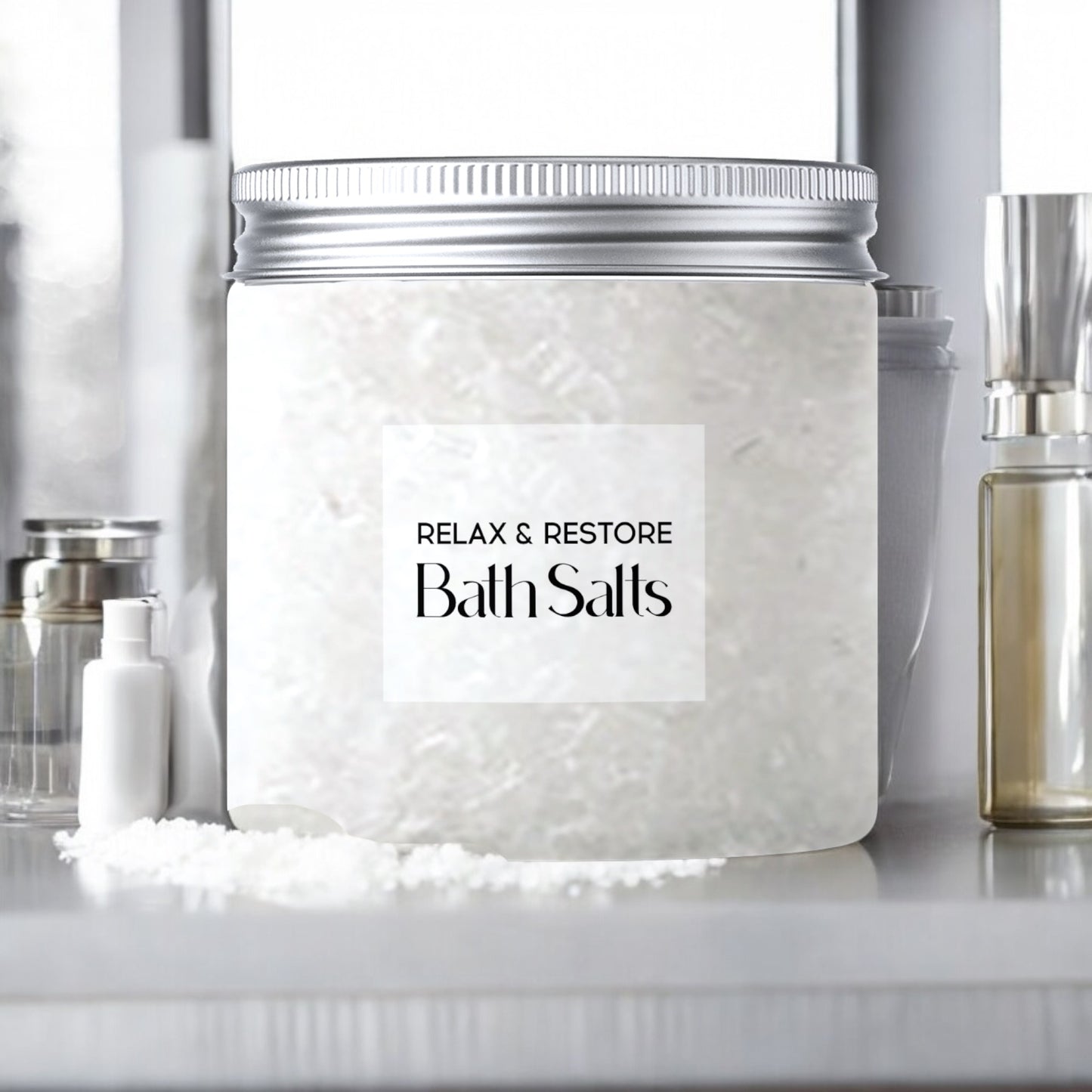 Bath salts for soak and restorative soothing relaxation and comfort spa bath salts gift set for women pamper her gift box 