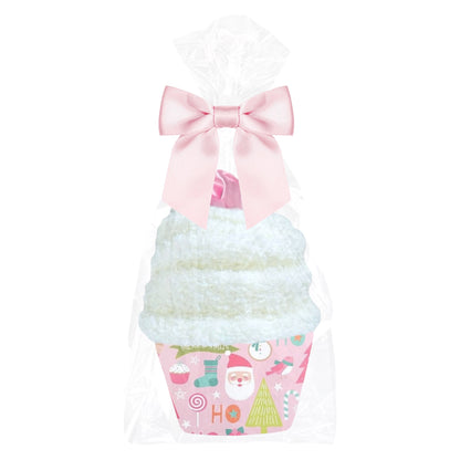 Christmas Cozy Socks Cupcake with Scrunchie