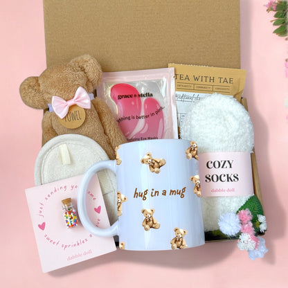 Teddy Hug Gift Box | Cozy Self-Care Set for Mom, Mothers Day, Grandma