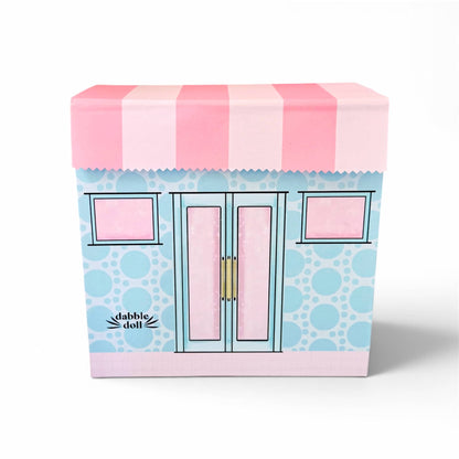Dollhouse village gift box, dream house box, cute enchanting playful doll house box for gift for daughter, mom, best friend