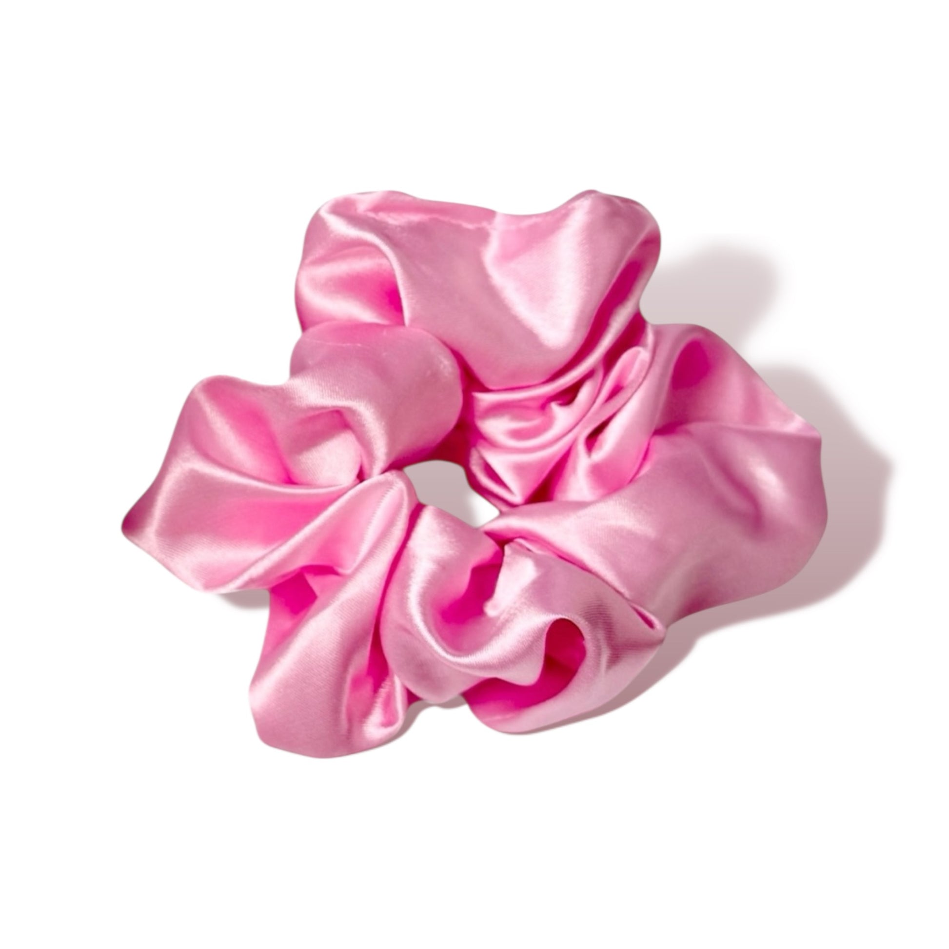 Dabble Doll Pink Satin Scrunchie for Girls and Women, Perfect for Stylish Hair Accessories