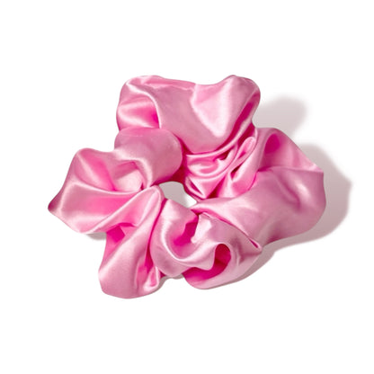 Dabble Doll Pink Satin Scrunchie for Girls and Women, Perfect for Stylish Hair Accessories