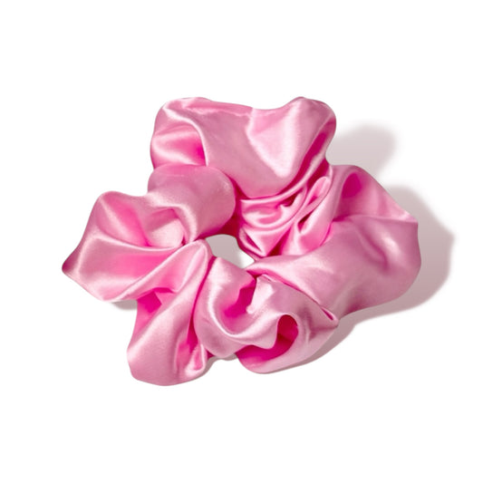 Dabble Doll Pink Satin Scrunchie for Girls and Women, Perfect for Stylish Hair Accessories