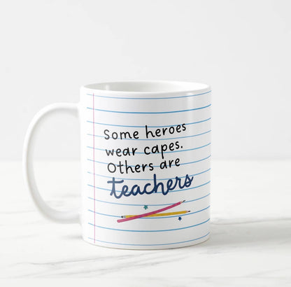 Dabble Doll appreciation teacher gift mug featuring a cute quote with colorful pencils