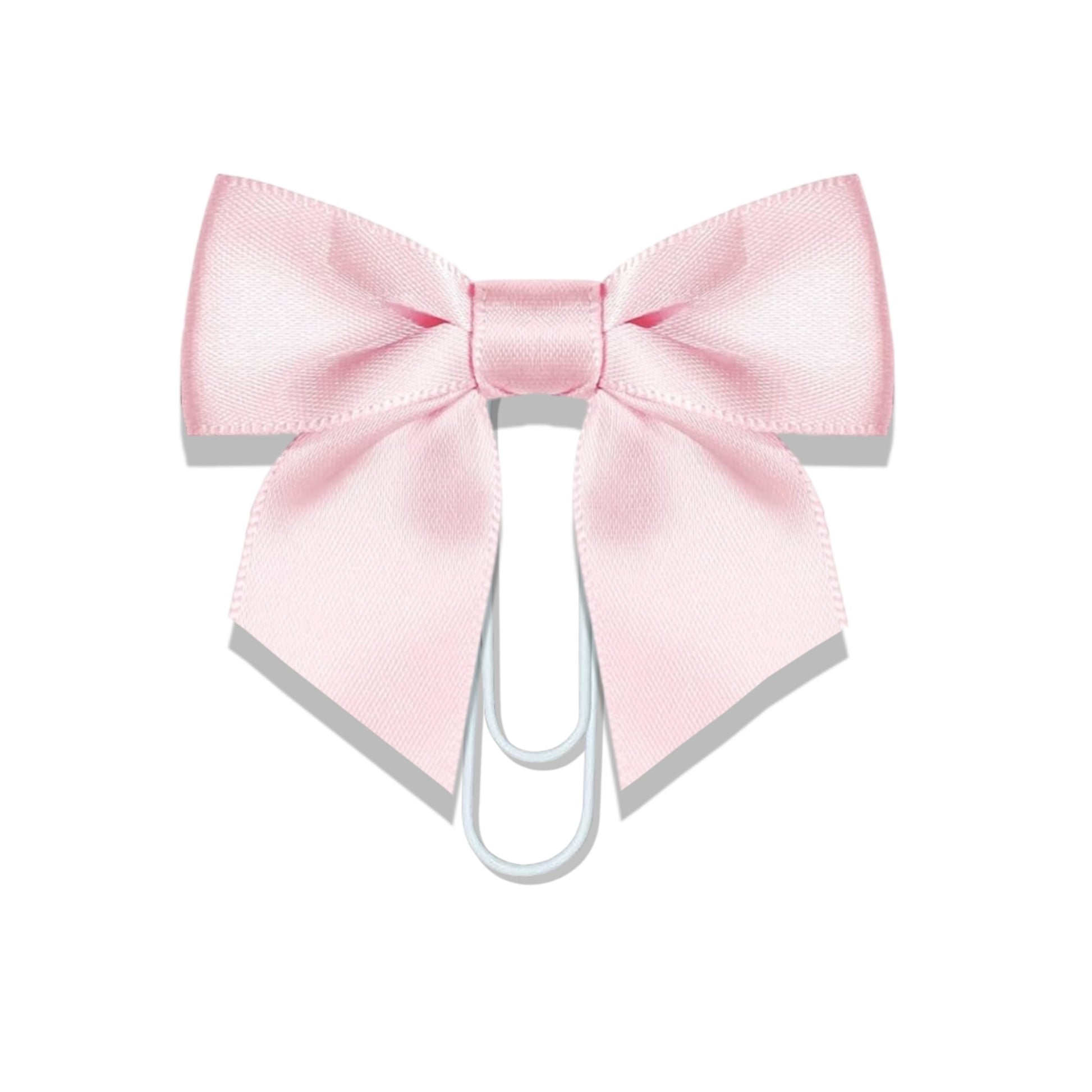 Dabble Doll Bow Bookmark in Pink Satin for Stylish Page Marking