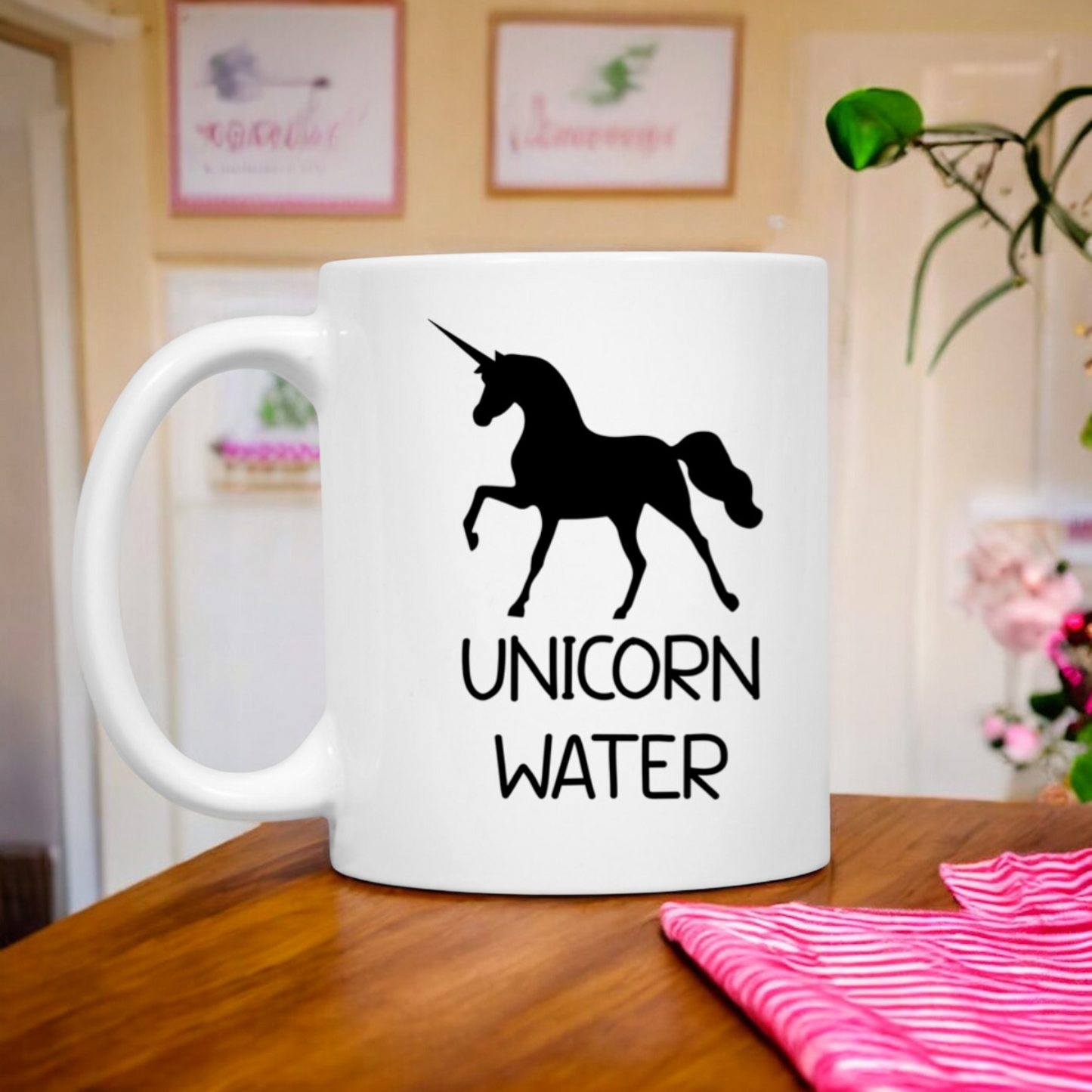 Dabble Doll Gift Box featuring a whimsical coffee mug with a unicorn design