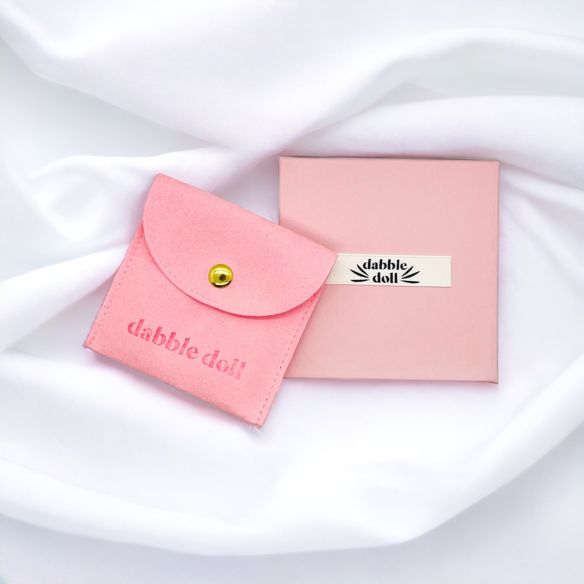 Pink Dabble Doll Bracelet Stack Set for girls and women in stylish packaging with a soft finish